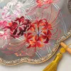 Colorful embroidered folding fans, handcrafted traditional Chinese dance fan decorative ornaments Application Scenario